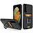 Funda Bumper Silicona y Plastico Mate Carcasa con Magnetico Anillo de dedo Soporte J03S para Samsung Galaxy S23 Plus 5G Negro