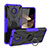 Funda Bumper Silicona y Plastico Mate Carcasa con Magnetico Anillo de dedo Soporte JX1 para Nokia C10 Morado