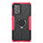 Funda Bumper Silicona y Plastico Mate Carcasa con Magnetico Anillo de dedo Soporte JX1 para Samsung Galaxy A52s 5G Rosa Roja