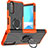 Funda Bumper Silicona y Plastico Mate Carcasa con Magnetico Anillo de dedo Soporte JX1 para Sony Xperia 10 III Naranja