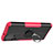 Funda Bumper Silicona y Plastico Mate Carcasa con Magnetico Anillo de dedo Soporte JX2 para Samsung Galaxy F62 5G Rosa Roja
