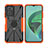 Funda Bumper Silicona y Plastico Mate Carcasa con Magnetico Anillo de dedo Soporte JX2 para Xiaomi Redmi Note 11E 5G Naranja