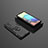 Funda Bumper Silicona y Plastico Mate Carcasa con Magnetico Anillo de dedo Soporte KC1 para Samsung Galaxy A71 4G A715 Negro