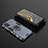Funda Bumper Silicona y Plastico Mate Carcasa con Magnetico Anillo de dedo Soporte KC1 para Xiaomi Poco M3 Azul