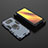Funda Bumper Silicona y Plastico Mate Carcasa con Magnetico Anillo de dedo Soporte KC1 para Xiaomi Poco X3 NFC Azul