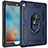 Funda Bumper Silicona y Plastico Mate Carcasa con Magnetico Anillo de dedo Soporte MQ1 para Apple iPad Air 2 Azul