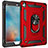 Funda Bumper Silicona y Plastico Mate Carcasa con Magnetico Anillo de dedo Soporte MQ1 para Apple iPad Air Rojo