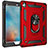 Funda Bumper Silicona y Plastico Mate Carcasa con Magnetico Anillo de dedo Soporte MQ1 para Apple iPad Pro 9.7 Rojo
