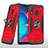 Funda Bumper Silicona y Plastico Mate Carcasa con Magnetico Anillo de dedo Soporte MQ1 para Samsung Galaxy A30 Rojo