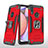 Funda Bumper Silicona y Plastico Mate Carcasa con Magnetico Anillo de dedo Soporte MQ1 para Samsung Galaxy M01s Rojo