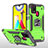 Funda Bumper Silicona y Plastico Mate Carcasa con Magnetico Anillo de dedo Soporte MQ1 para Samsung Galaxy M31 Prime Edition Verde