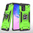 Funda Bumper Silicona y Plastico Mate Carcasa con Magnetico Anillo de dedo Soporte MQ1 para Samsung Galaxy S10 Lite Verde