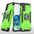 Funda Bumper Silicona y Plastico Mate Carcasa con Magnetico Anillo de dedo Soporte MQ1 para Samsung Galaxy S20 5G Verde