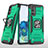 Funda Bumper Silicona y Plastico Mate Carcasa con Magnetico Anillo de dedo Soporte MQ1 para Samsung Galaxy S20 5G Verde Noche