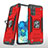 Funda Bumper Silicona y Plastico Mate Carcasa con Magnetico Anillo de dedo Soporte MQ1 para Samsung Galaxy S20 Plus 5G Rojo