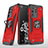 Funda Bumper Silicona y Plastico Mate Carcasa con Magnetico Anillo de dedo Soporte MQ1 para Samsung Galaxy S20 Ultra 5G Rojo