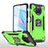 Funda Bumper Silicona y Plastico Mate Carcasa con Magnetico Anillo de dedo Soporte MQ1 para Xiaomi Mi 10T Lite 5G Verde