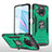 Funda Bumper Silicona y Plastico Mate Carcasa con Magnetico Anillo de dedo Soporte MQ1 para Xiaomi Mi 10T Lite 5G Verde Noche