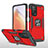 Funda Bumper Silicona y Plastico Mate Carcasa con Magnetico Anillo de dedo Soporte MQ1 para Xiaomi Redmi K30S 5G Rojo