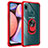 Funda Bumper Silicona y Plastico Mate Carcasa con Magnetico Anillo de dedo Soporte MQ2 para Samsung Galaxy M01s Rojo