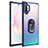 Funda Bumper Silicona y Plastico Mate Carcasa con Magnetico Anillo de dedo Soporte MQ2 para Samsung Galaxy Note 10 Plus 5G Azul