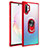 Funda Bumper Silicona y Plastico Mate Carcasa con Magnetico Anillo de dedo Soporte MQ2 para Samsung Galaxy Note 10 Plus 5G Rojo