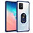 Funda Bumper Silicona y Plastico Mate Carcasa con Magnetico Anillo de dedo Soporte MQ2 para Samsung Galaxy S10 Lite Azul