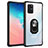 Funda Bumper Silicona y Plastico Mate Carcasa con Magnetico Anillo de dedo Soporte MQ2 para Samsung Galaxy S10 Lite Plata y Negro