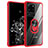 Funda Bumper Silicona y Plastico Mate Carcasa con Magnetico Anillo de dedo Soporte MQ2 para Samsung Galaxy S20 Ultra Rojo