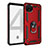 Funda Bumper Silicona y Plastico Mate Carcasa con Magnetico Anillo de dedo Soporte MQ3 para Google Pixel 4 Rojo