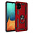Funda Bumper Silicona y Plastico Mate Carcasa con Magnetico Anillo de dedo Soporte MQ3 para Samsung Galaxy A71 5G Rojo