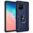 Funda Bumper Silicona y Plastico Mate Carcasa con Magnetico Anillo de dedo Soporte MQ3 para Samsung Galaxy S10 Lite Azul