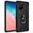 Funda Bumper Silicona y Plastico Mate Carcasa con Magnetico Anillo de dedo Soporte MQ3 para Samsung Galaxy S10 Lite Negro