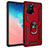 Funda Bumper Silicona y Plastico Mate Carcasa con Magnetico Anillo de dedo Soporte MQ3 para Samsung Galaxy S10 Lite Rojo