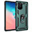 Funda Bumper Silicona y Plastico Mate Carcasa con Magnetico Anillo de dedo Soporte MQ3 para Samsung Galaxy S10 Lite Verde