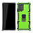 Funda Bumper Silicona y Plastico Mate Carcasa con Magnetico Anillo de dedo Soporte N03 para Samsung Galaxy Note 20 5G Menta Verde