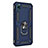 Funda Bumper Silicona y Plastico Mate Carcasa con Magnetico Anillo de dedo Soporte para Huawei Enjoy 8S Azul
