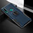 Funda Bumper Silicona y Plastico Mate Carcasa con Magnetico Anillo de dedo Soporte para Huawei P Smart Z Azul