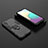 Funda Bumper Silicona y Plastico Mate Carcasa con Magnetico Anillo de dedo Soporte para Samsung Galaxy M02 Negro