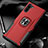 Funda Bumper Silicona y Plastico Mate Carcasa con Magnetico Anillo de dedo Soporte para Samsung Galaxy Note 10 5G Rojo