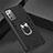 Funda Bumper Silicona y Plastico Mate Carcasa con Magnetico Anillo de dedo Soporte para Samsung Galaxy Note 20 Plus 5G Negro