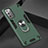 Funda Bumper Silicona y Plastico Mate Carcasa con Magnetico Anillo de dedo Soporte para Samsung Galaxy Note 20 Plus 5G Verde