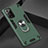Funda Bumper Silicona y Plastico Mate Carcasa con Magnetico Anillo de dedo Soporte para Samsung Galaxy Note 20 Ultra 5G Verde