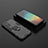 Funda Bumper Silicona y Plastico Mate Carcasa con Magnetico Anillo de dedo Soporte para Samsung Galaxy Quantum2 5G Negro