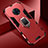 Funda Bumper Silicona y Plastico Mate Carcasa con Magnetico Anillo de dedo Soporte para Vivo Nex 3S Rojo