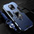 Funda Bumper Silicona y Plastico Mate Carcasa con Magnetico Anillo de dedo Soporte para Xiaomi Redmi 10X 5G Azul