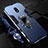 Funda Bumper Silicona y Plastico Mate Carcasa con Magnetico Anillo de dedo Soporte para Xiaomi Redmi 8A Azul