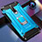 Funda Bumper Silicona y Plastico Mate Carcasa con Magnetico Anillo de dedo Soporte para Xiaomi Redmi K30 5G Azul Cielo