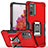 Funda Bumper Silicona y Plastico Mate Carcasa con Magnetico Anillo de dedo Soporte QW1 para Samsung Galaxy S20 Lite 5G Rojo