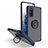 Funda Bumper Silicona y Plastico Mate Carcasa con Magnetico Anillo de dedo Soporte QW2 para Samsung Galaxy S20 FE 5G Azul